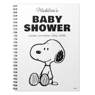 Peanuts Snoopy Baby Shower Guest & Gift List Notebook