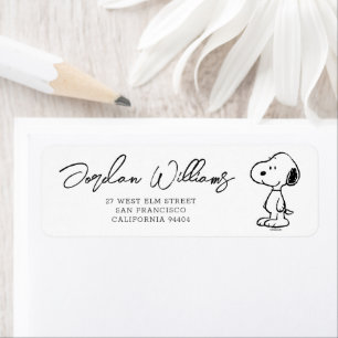Peanuts Snoopy   Baby Shower Label