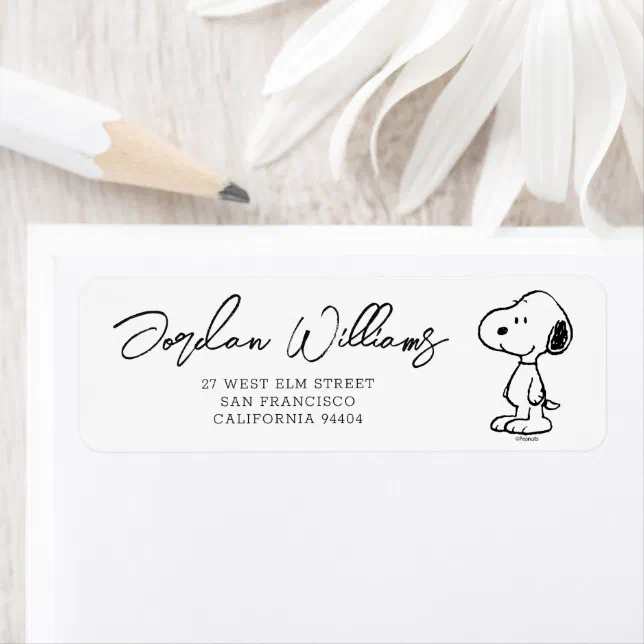 Peanuts Snoopy | Baby Shower Label | Zazzle