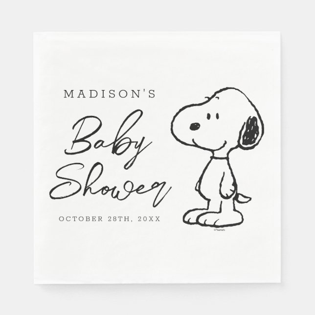 Peanuts Snoopy | Baby Shower Napkins (Front)
