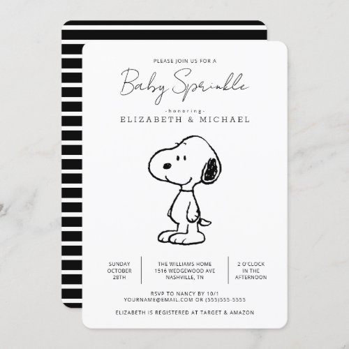 Peanuts Snoopy _ Baby Sprinkle Invitation