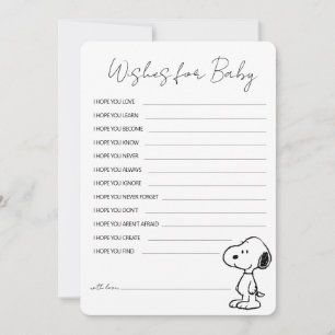 Peanuts Snoopy - Baby Sprinkle Wishes for Baby Note Card