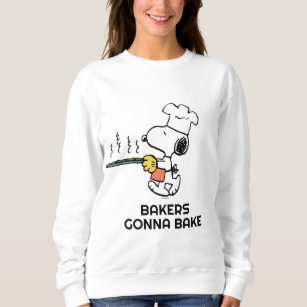 Peanuts   Snoopy Baking Cookies Sweatshirt