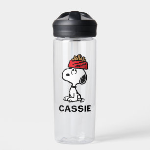 Peanuts Snoopy Balancing Add Your Name Water Bottle