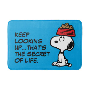 Peanuts Snoopy Balancing His Dog Dish Bath Mat