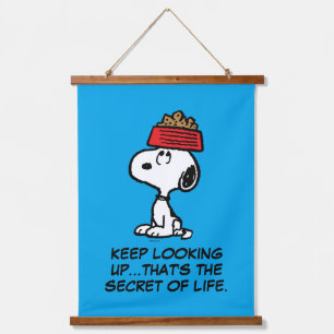 Peanuts Snoopy Balancing His Dog Dish Hanging Tapestry