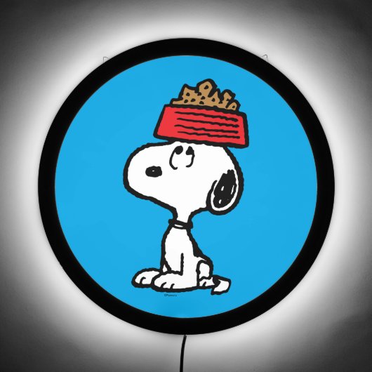 Peanuts | Snoopy Balancing His Dog Dish LED Sign (Front)