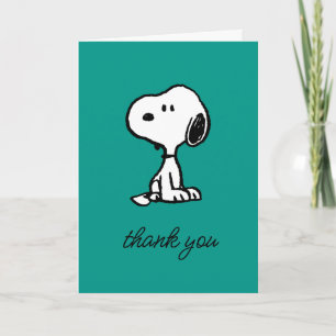 Peanuts Snoopy Balancing His Dog Dish Letterpress Thank You Card