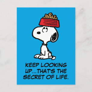 Peanuts Snoopy Balancing His Dog Dish Postcard