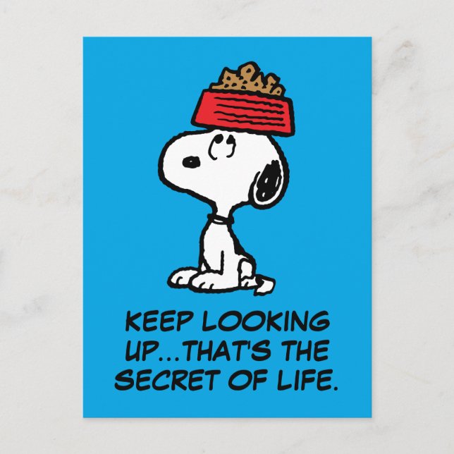 Peanuts | Snoopy Balancing His Dog Dish Postcard (Front)