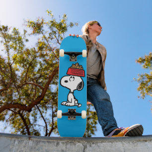 Peanuts Snoopy Balancing His Dog Dish Skateboard