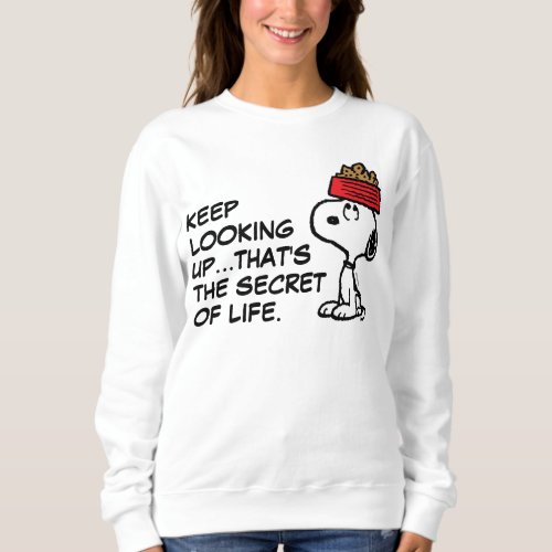 Peanuts  Snoopy Balancing His Dog Dish Sweatshirt
