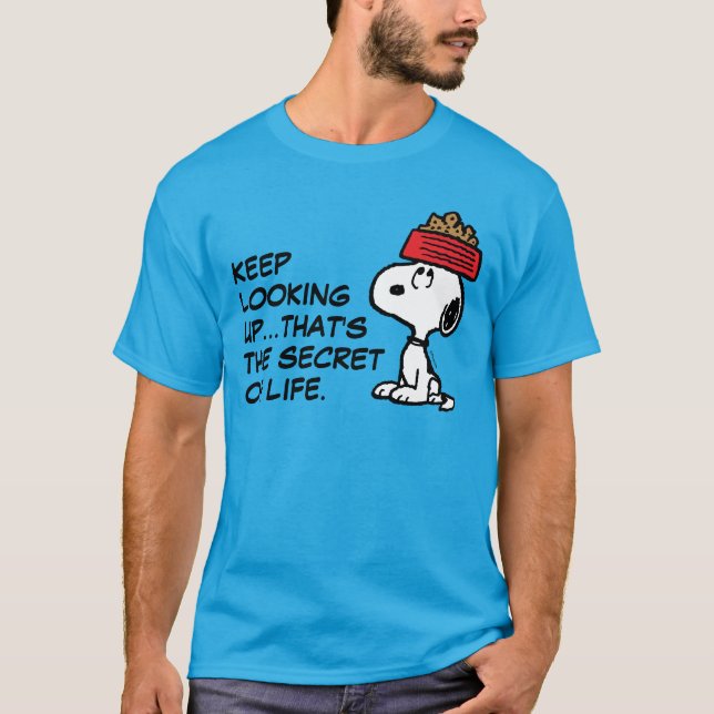 Peanuts | Snoopy Balancing His Dog Dish T-Shirt (Front)