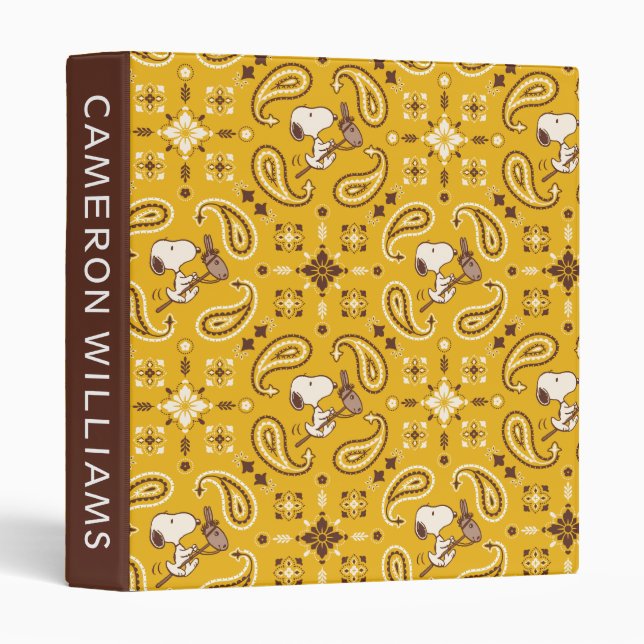 Peanuts | Snoopy Bandana Cowboy 3 Ring Binder (Front/Spine)