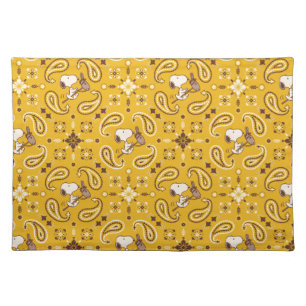 Peanuts   Snoopy Bandana Cowboy Cloth Placemat