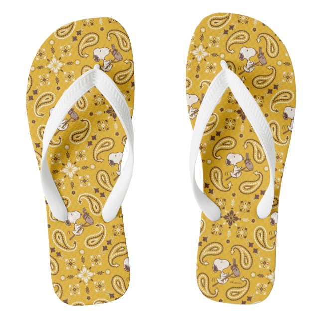 Peanuts | Snoopy Bandana Cowboy Flip Flops (Footbed)