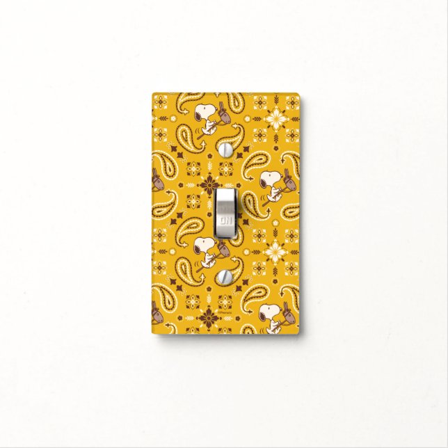 Peanuts | Snoopy Bandana Cowboy Light Switch Cover (In Situ)