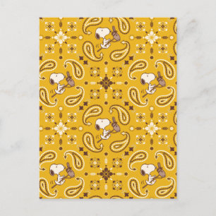 Peanuts Snoopy Bandana Cowboy Postcard
