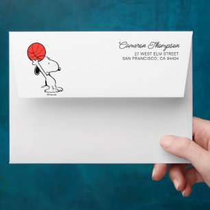 Peanuts Snoopy Basketball Hoop Shot Envelope