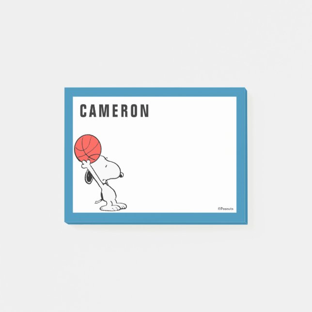 Peanuts | Snoopy Basketball Hoop Shot Post-it Notes (Front)
