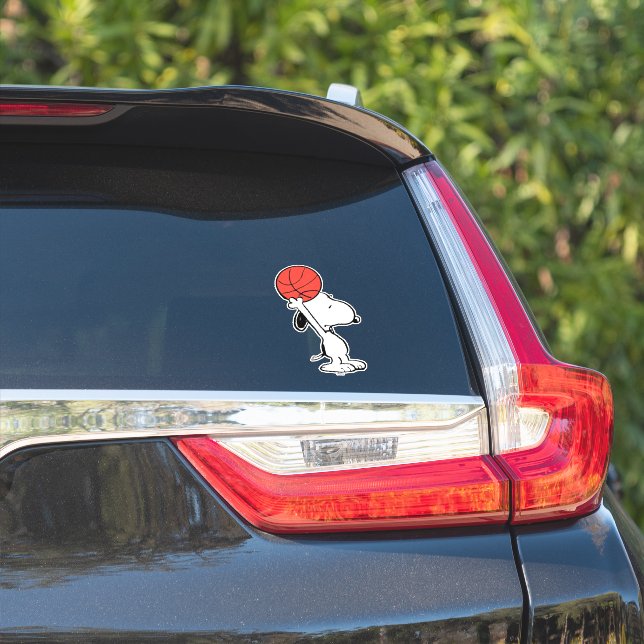 Peanuts | Snoopy Basketball Hoop Shot Sticker (Car Side)