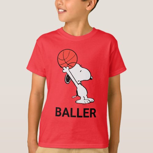 Peanuts  Snoopy Basketball Hoop Shot T_Shirt