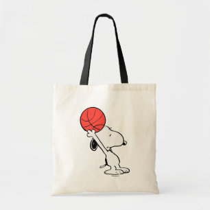 Peanuts   Snoopy Basketball Hoop Shot Tote Bag