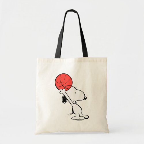 Peanuts  Snoopy Basketball Hoop Shot Tote Bag