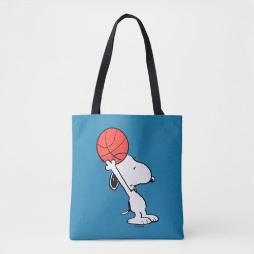Peanuts  Snoopy Basketball Hoop Shot Tote Bag