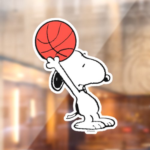 Peanuts  Snoopy Basketball Hoop Shot Window Cling