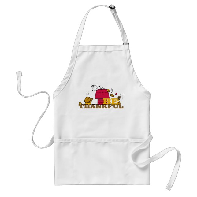 Peanuts | Snoopy Be Thankful Adult Apron (Front)