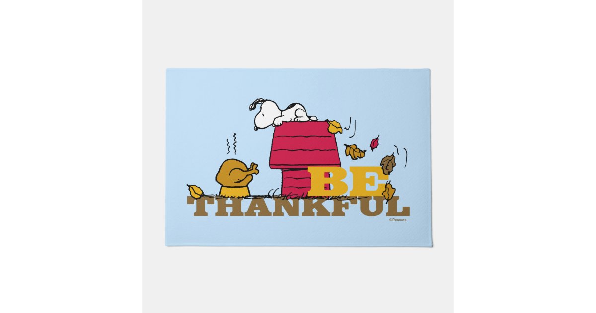 Snoopy Thanksgiving Doormat, Non-Slip Door Mat