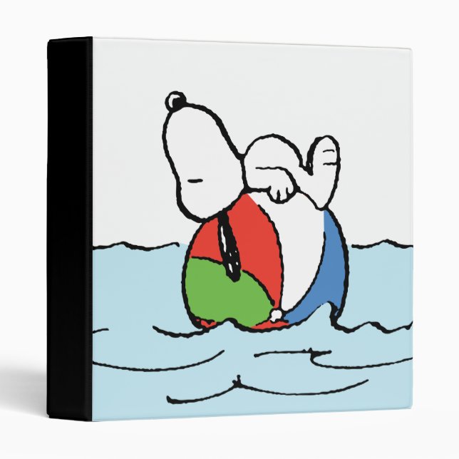 Peanuts | Snoopy Beach Ball Beach 3 Ring Binder (Front/Spine)