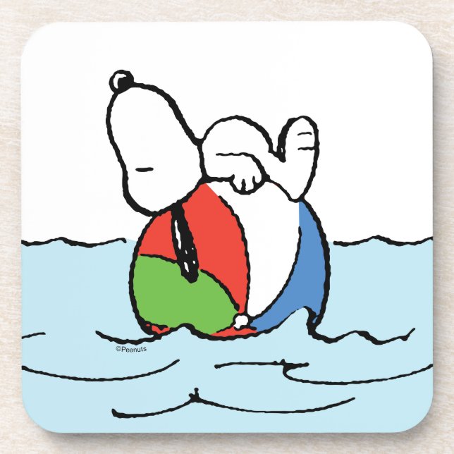 Peanuts | Snoopy Beach Ball Beach Beverage Coaster (Front)