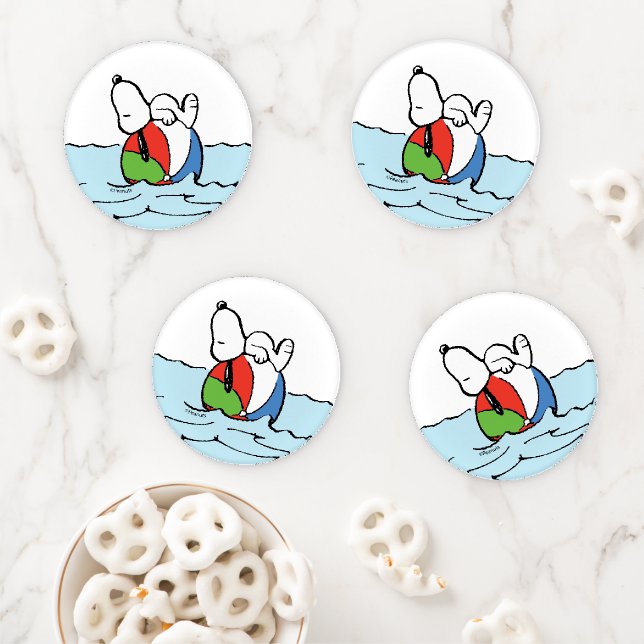 Peanuts | Snoopy Beach Ball Beach Coaster Set (In Situ)