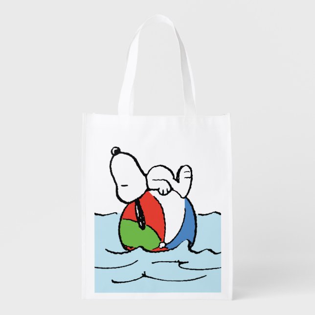 Peanuts | Snoopy Beach Ball Beach Grocery Bag (Front)