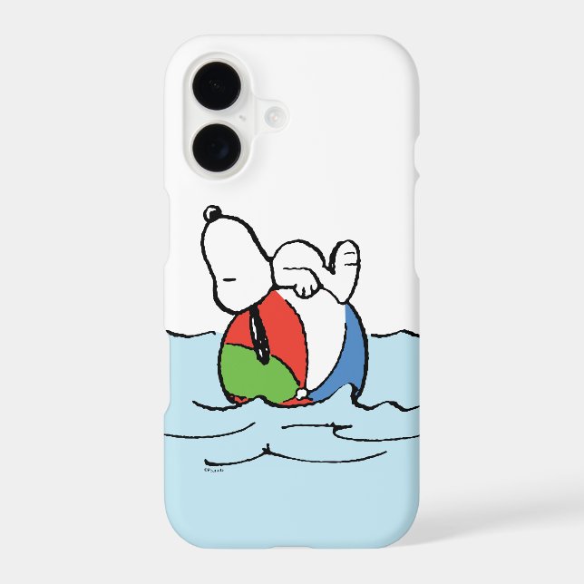 Peanuts | Snoopy Beach Ball Beach iPhone Case (Back)