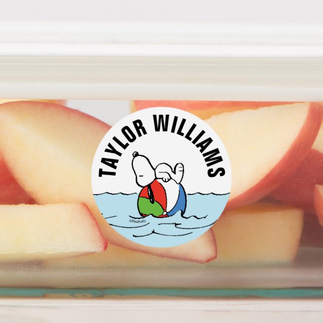 Peanuts | Snoopy Beach Ball Beach Kids' Labels (Affixed)