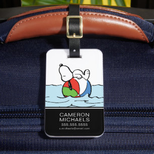 Peanuts Snoopy Beach Ball Beach Luggage Tag