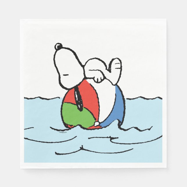 Peanuts | Snoopy Beach Ball Beach Napkins (Front)