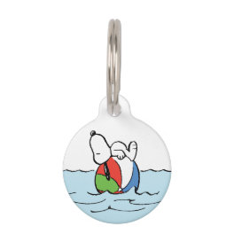 Peanuts Snoopy Beach Ball Beach Pet ID Tag