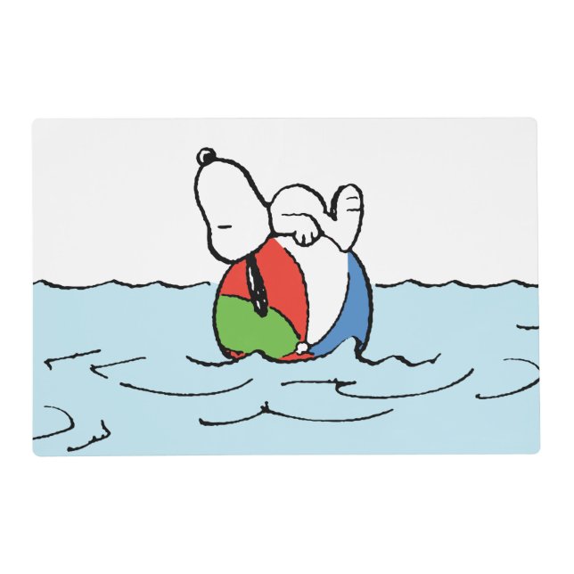 Peanuts | Snoopy Beach Ball Beach Placemat (Front)