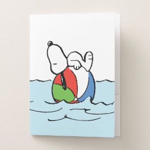 Peanuts   Snoopy Beach Ball Beach Pocket Folder