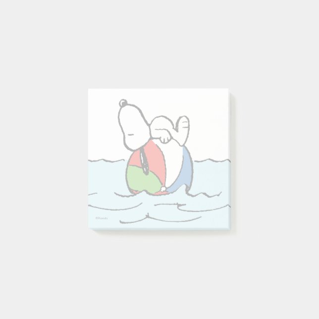 Peanuts | Snoopy Beach Ball Beach Post-it Notes (Front)