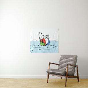 Peanuts Snoopy Beach Ball Beach Tapestry