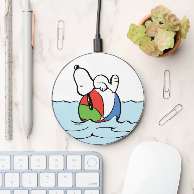 Peanuts | Snoopy Beach Ball Beach Wireless Charger (Desk)