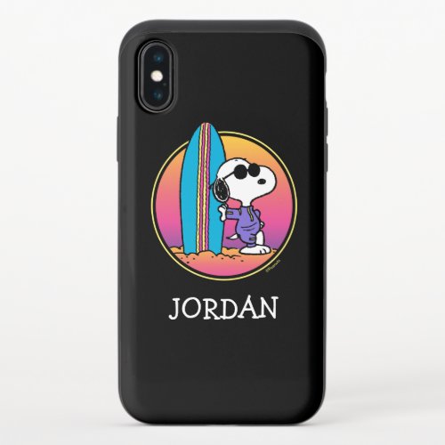 Peanuts  Snoopy Beach Beagle  Add Your Name iPhone X Slider Case