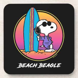 Peanuts Snoopy Beach Beagle Beverage Coaster