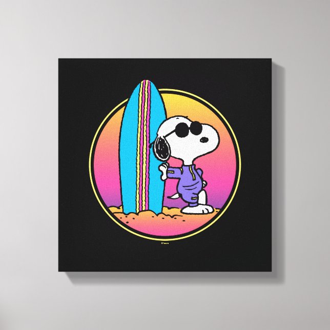 Peanuts | Snoopy Beach Beagle Canvas Print (Front)