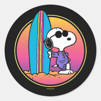 Peanuts | Snoopy Beach Beagle Classic Round Sticker